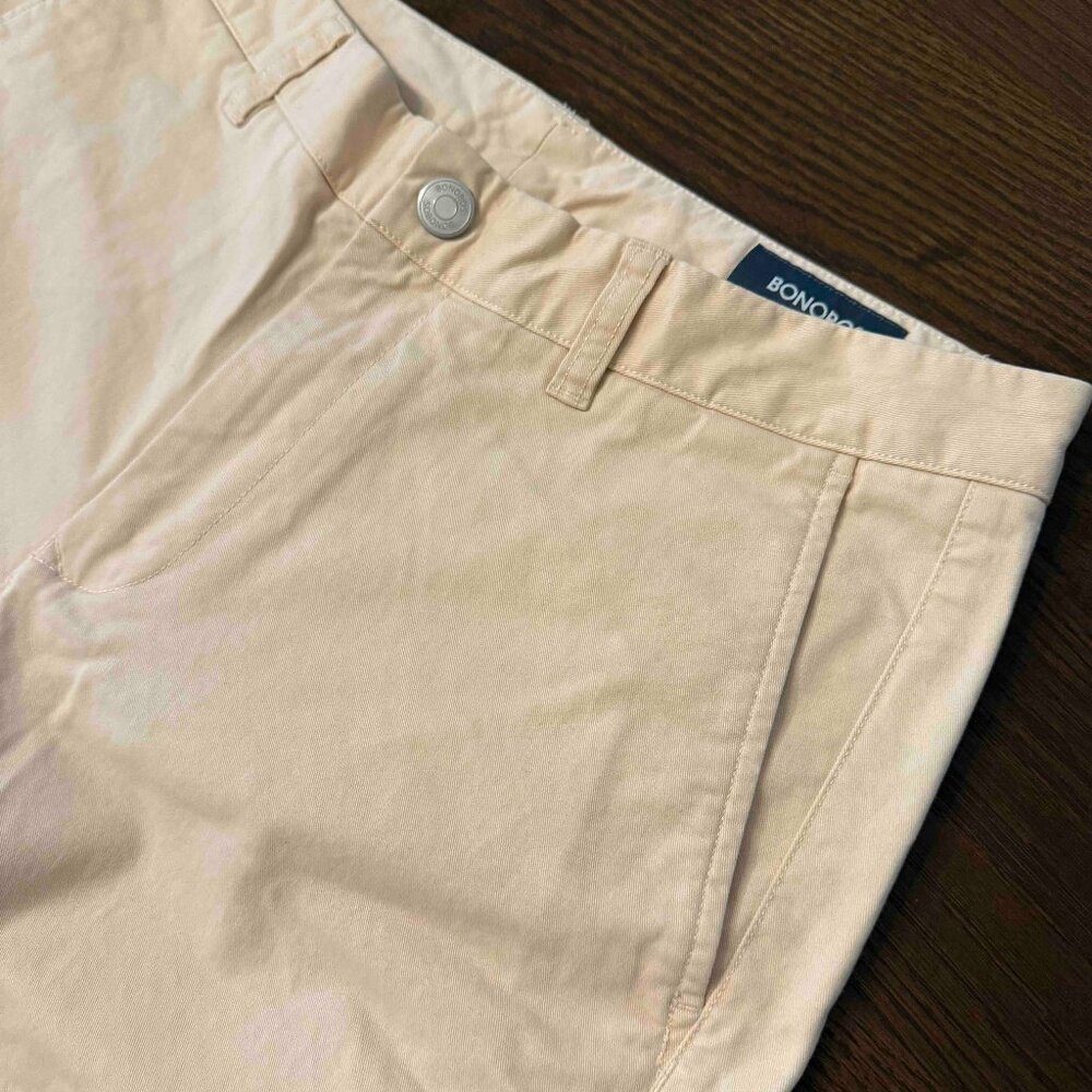 WORN ONCE! Men's Bonobos - The Original Chino - Slim - 32x30 - Pale Pink